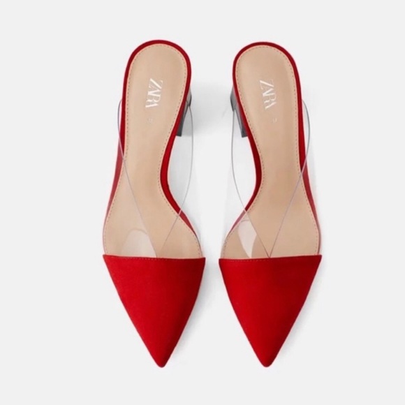 Zara Shoes - VINYL MULES WITH BLOCK HEELS